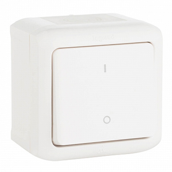 Выключатель двухполюсный Legrand Quteo IP44 белый