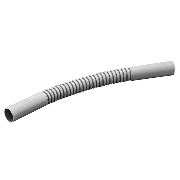 Поворот для труб Промрукав 20 мм гибкий гофрированный серый [уп. 35шт]