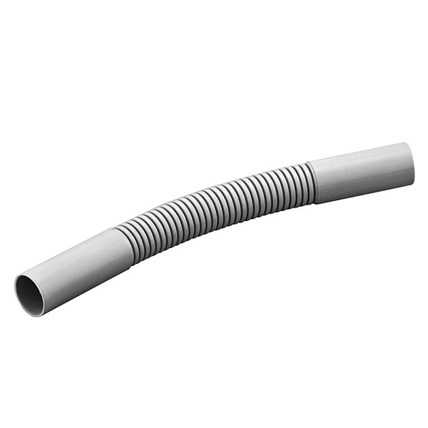 Поворот для труб Промрукав 25 мм гибкий гофрированный серый [уп. 20шт]