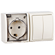 Розетки и выключатели Simon 15 Aqua IP54 слоновая кость