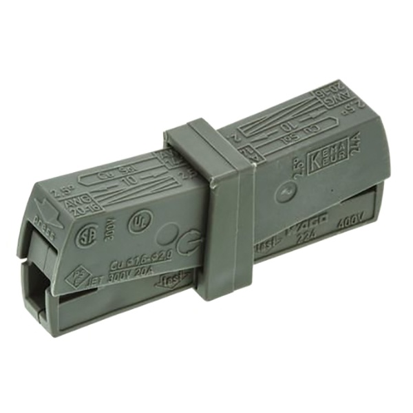 Клеммник WAGO 2 (многожильных) х 0,5-2,5 мм 24А Сu [уп. 50шт]