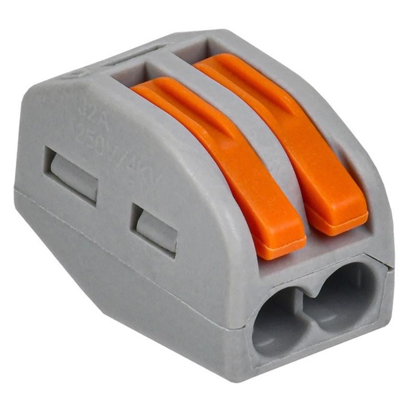 Клеммник WAGO 2 (одножильных или многожильных) х 0,08-4 мм 32A Cu [уп. 50шт]