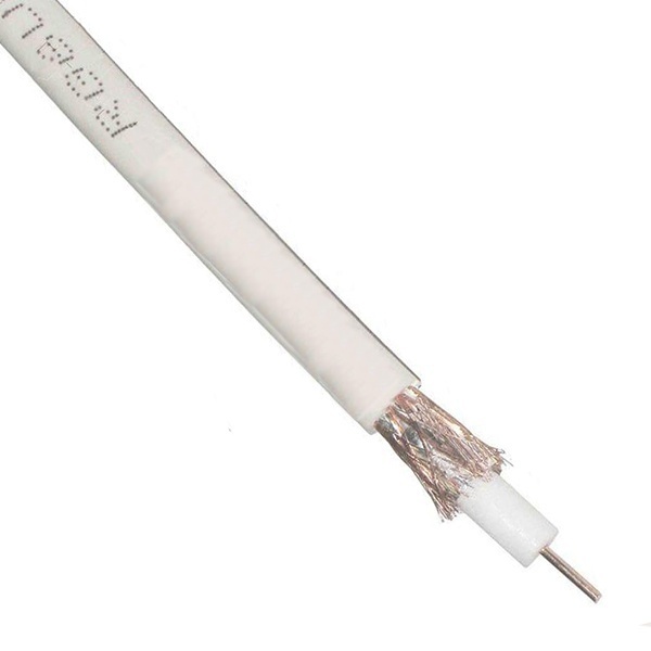 Кабель коаксиальный PROconnect RG-6U телевизионный сталь омедненная 75 Ом белый [бухта 100м]