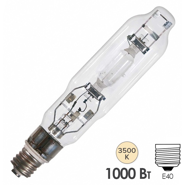 Лампа металлогалогенная Osram HQI-T 1000W/N 230V 9,0A E40 110000lm 3500K p30 d76x345mm 4008321528285 (МГЛ)