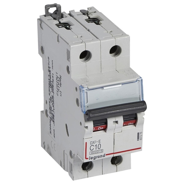 Автоматический выключатель Legrand DX3-E C10 2П 6000/6kA (автомат электрический)