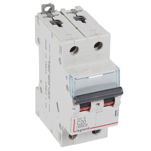 Автоматический выключатель Legrand DX3-E C20 2П 6000/6kA (автомат электрический)