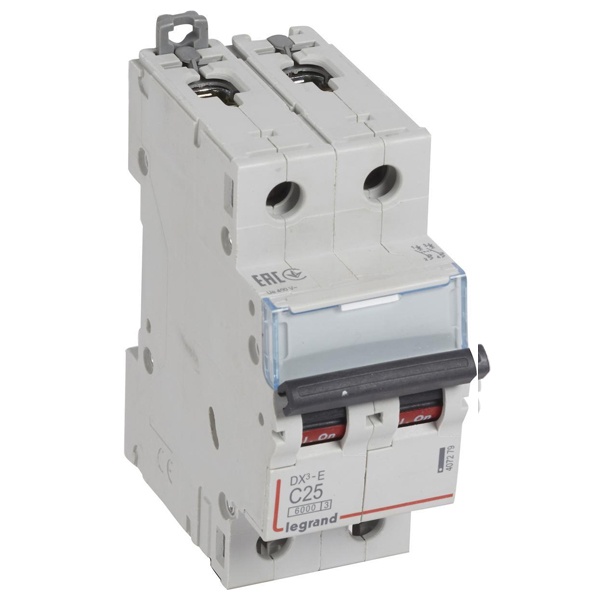Автоматический выключатель Legrand DX3-E C25 2П 6000/6kA (автомат электрический)
