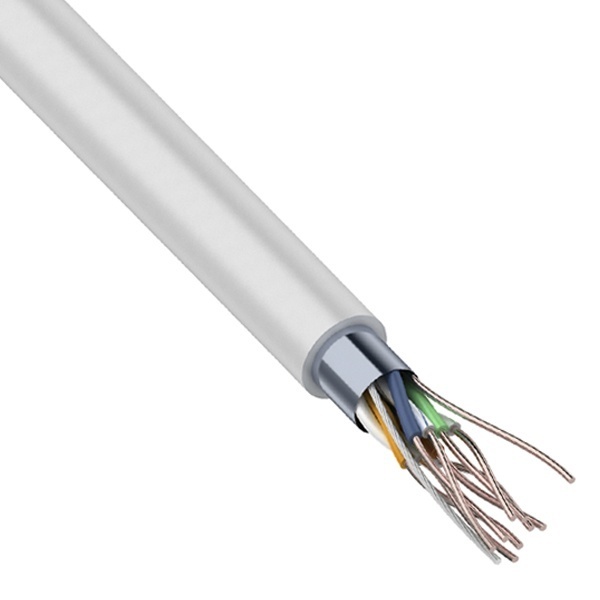 Кабель витая пара PROconnect экранированный FTP 4PR 24AWG cat 5e CCA серый [305м] (провод для интернета)