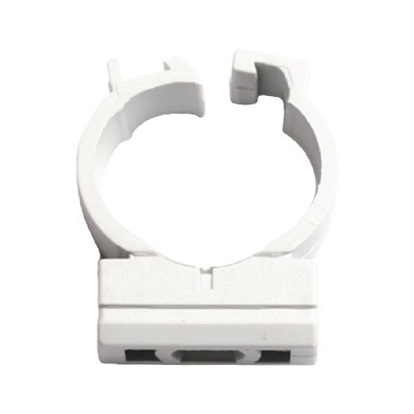 Держатель-крепеж DKC для труб и гофры двухкомпонентный 32 мм серый