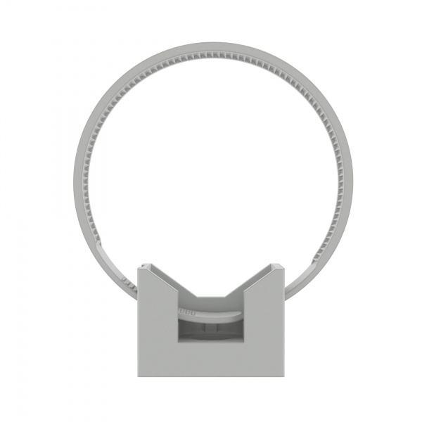 Держатель-крепеж DKC для труб и гофры с хомутиком d 16-32 мм серый