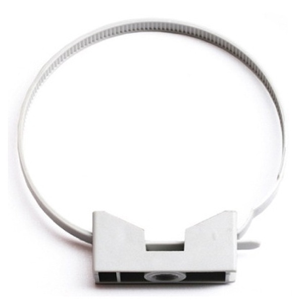 Держатель-крепеж DKC для труб и гофры с хомутиком 25-63 мм серый