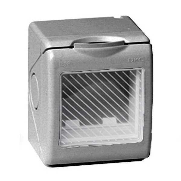 Коробка DKC Viva с крышкой IP55 на 2 модуля серая