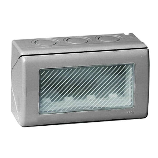 Коробка DKC Viva с крышкой IP55 на 4 модуля серая