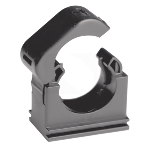 Держатель для труб DKC с крышкой DN23 мм полиамид черный