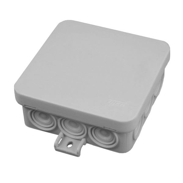 Коробка распаячная Ruvinil Tyco 85х85х35 ммв для открытой проводки 12 вводо серая [уп.140шт] IP54