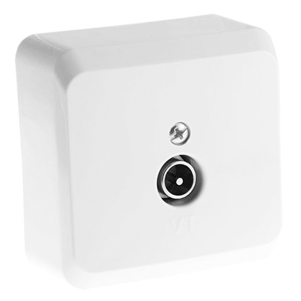 Накладная розетка TV 0.7 ДБ SE Этюд белая