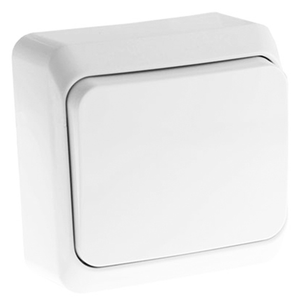 Накладной выключатель одноклавишный SE Этюд белый