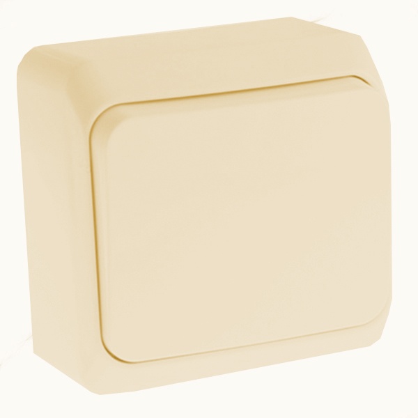 Накладной выключатель кнопочный SE Этюд кремовый