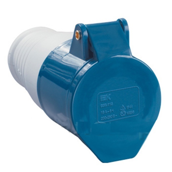 Розетка ИЭК 213 переносная 2Р+РЕ 16А 220В IP44