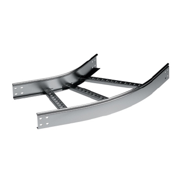 Угол горизонтальный DKC 45° для лестничного лотка 50х300 R600 горячеоцинкованный