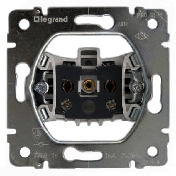 Розетка Legrand Galea Life без заземления с винтовыми клеммами