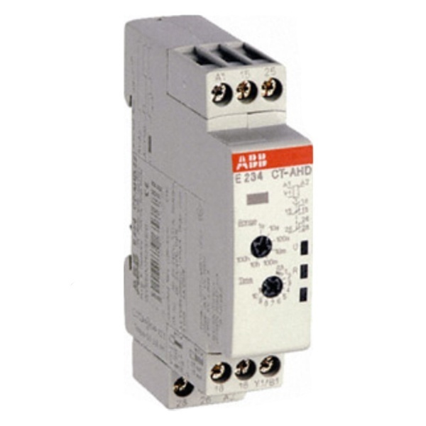Реле времени ABB CT-AHD.12 (задержка на отключ.) 24-48B DC, 24- 240B AC (7диапазон.0,05с...100ч) 1ПК