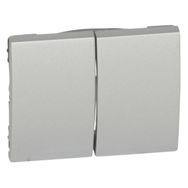 Клавиша двухклавишного выключателя Legrand Galea Life Aluminium