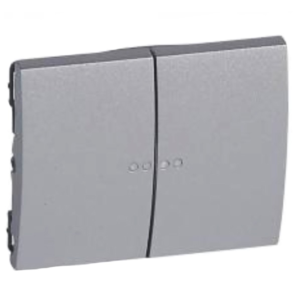 Клавиша двухклавишного выключателя с подсветкой Legrand Galea Life Aluminium