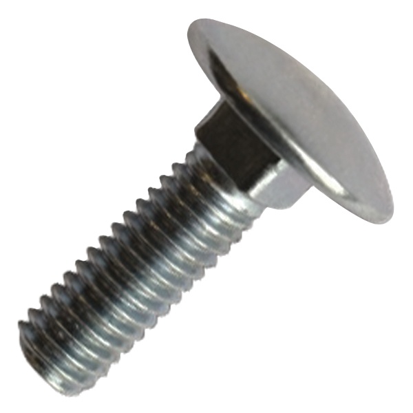 Винт DKC с гладкой головкой и квадратным подголовником М6х25 оцинкованный