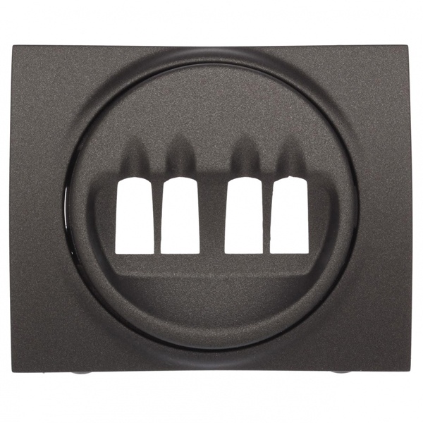 Накладка двойной акустической розетки Legrand Galea Life Dark Bronze