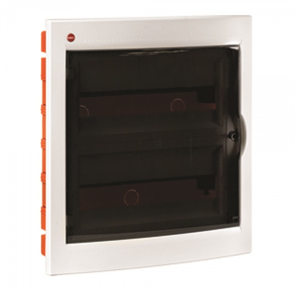 Щиток встраиваемый DKC RAM base 36м (2х18) прозрачная дверь клеммный блок 63А замок IP41 белый