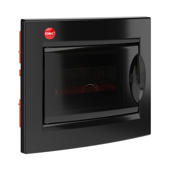 Щиток встраиваемый DKC RAM base 8м прозрачная дверь IP41 черный