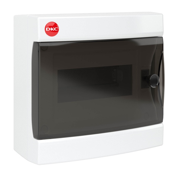 Щиток настенный DKC RAM base 8 модулей с прозрачной дверцей IP41 белый