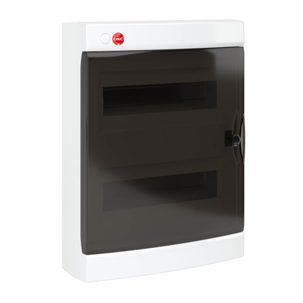 Щиток настенный DKC RAM base 24м (2х12) с прозрачной дверцей IP41 белый
