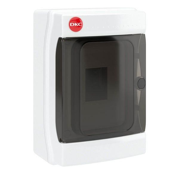 Щиток настенный DKC RAM base на 4 модуля прозрачная дверь серый IP65