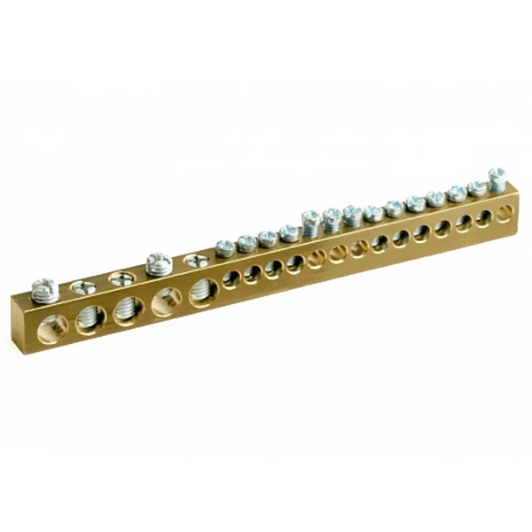 Усиленная клеммная колодка DKC 18 модулей (отверстия 5х9мм+14х5,4мм)