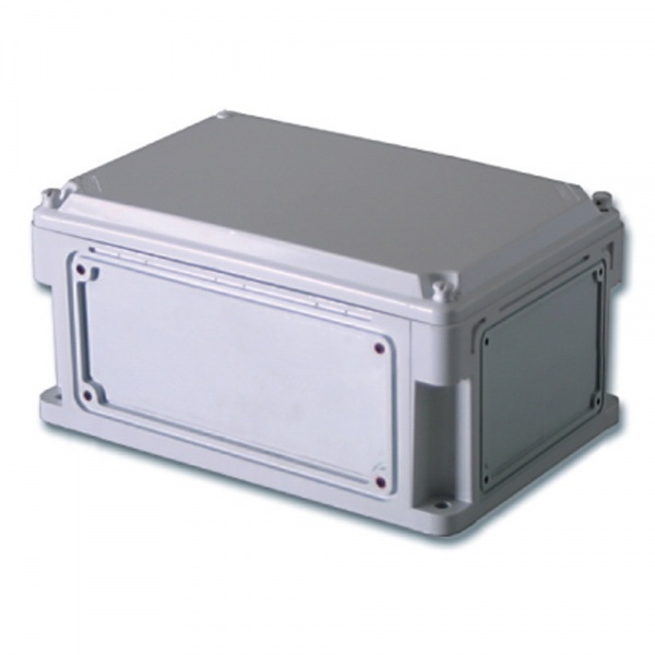 Корпус пластиковый DKC с непрозрачной крышкой 300x150x146 (высота крышки 21) с фланцами IP67
