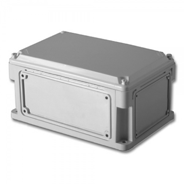Корпус пластиковый DKC с непрозрачной крышкой 400x200x146 (высота крышки 21) с фланцами IP67