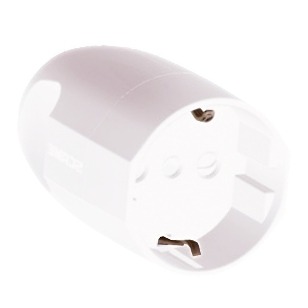 Розетка переносная с заземлением DKC 2P+E 16А прямая белая