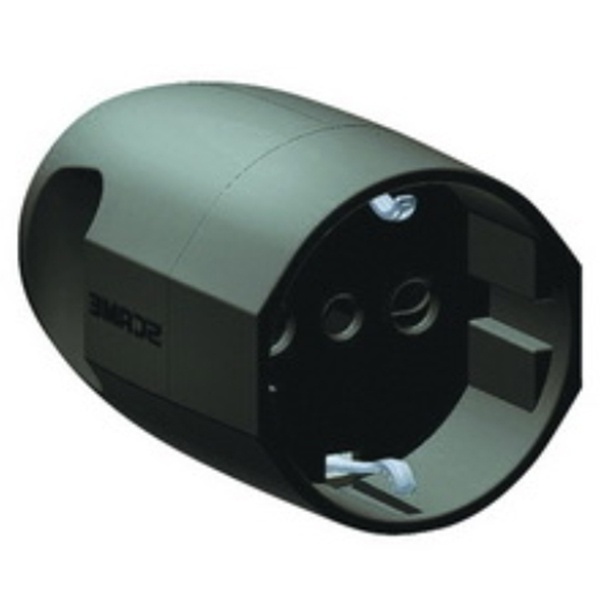 Розетка переносная с заземлением DKC 2P+E 16А прямая черная