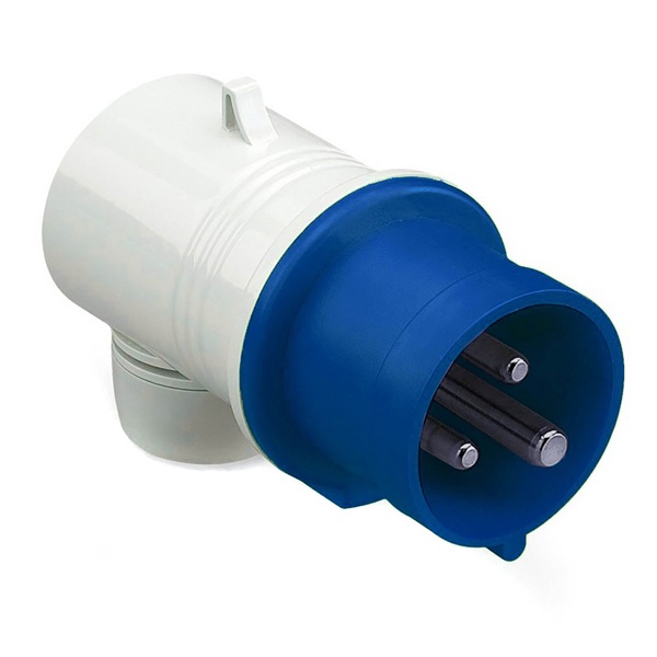 Вилка кабельная угловая DKC Quadro IP44 16A 2P+E 230В