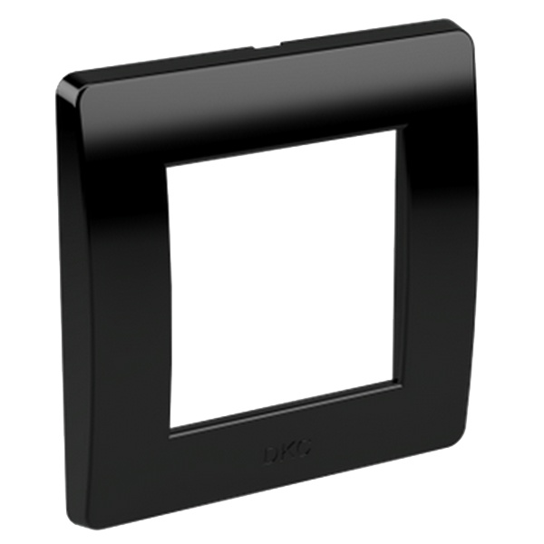 Рамка DKC Brava на 2 модуля (одноместная) черная