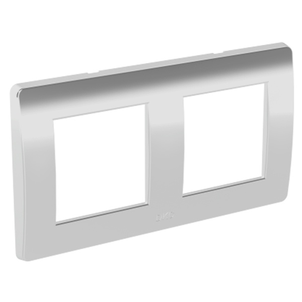 Рамка DKC Brava на 2+2 модуля (двухместная) белая