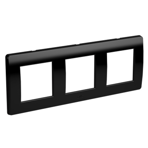 Рамка DKC Brava на 2+2+2 модуля (трехместная) черная