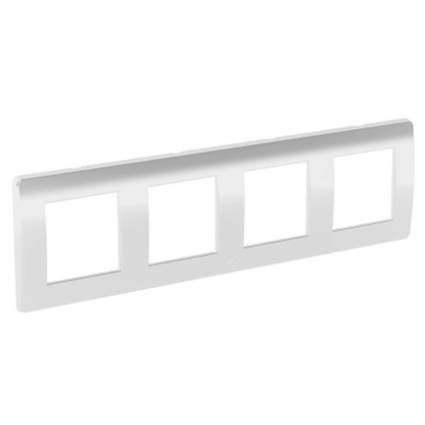 Рамка DKC Brava на 2+2+2+2 модуля (четырехместная) белая