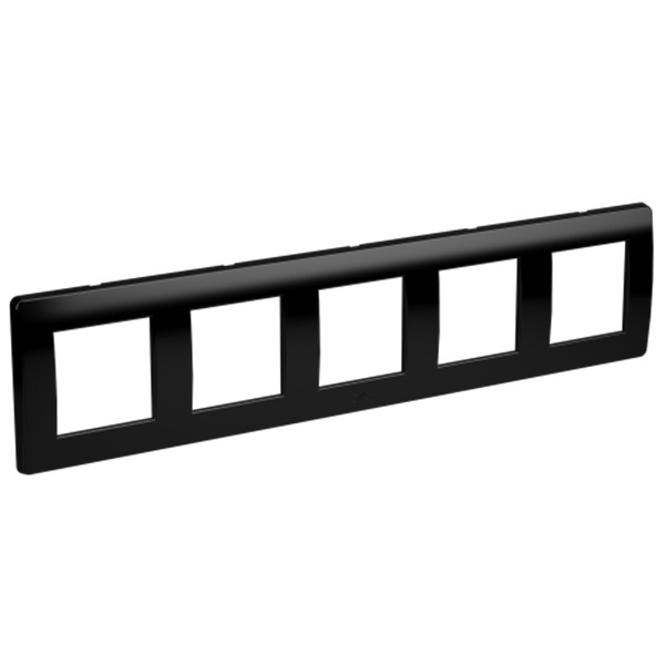 Рамка DKC Brava на 2+2+2+2+2 модуля (пятиместная) черная