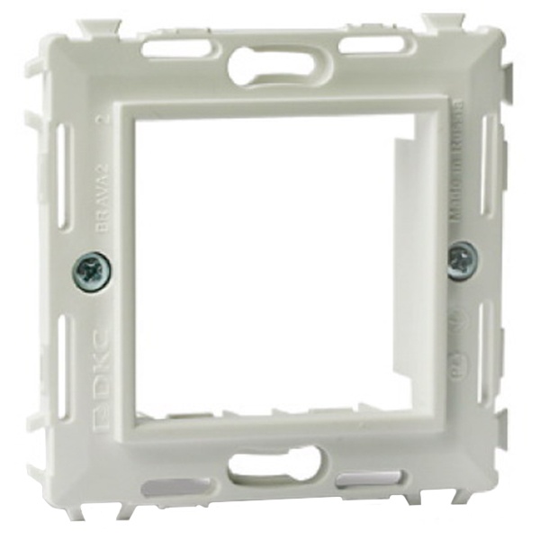 Каркас DKC Brava на 2 модуля (одноместный) без лапок белый