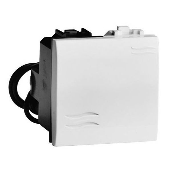 Выключатель DKC Brava 2 модуля с подсветкой белый