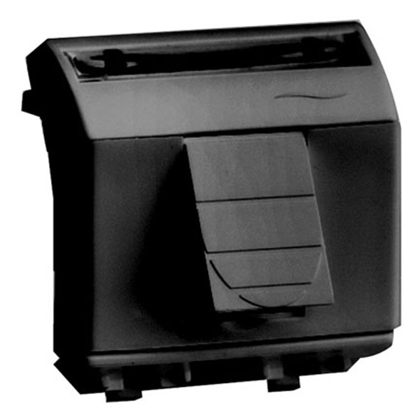 Розетка компьютерная DKC Brava RJ-45 кат.5Е (разъем PcNET) 2 модуля черная