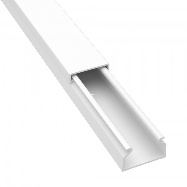 Кабель-канал DKC мини TMC 25х17 без перегородки белый (кабельный короб)